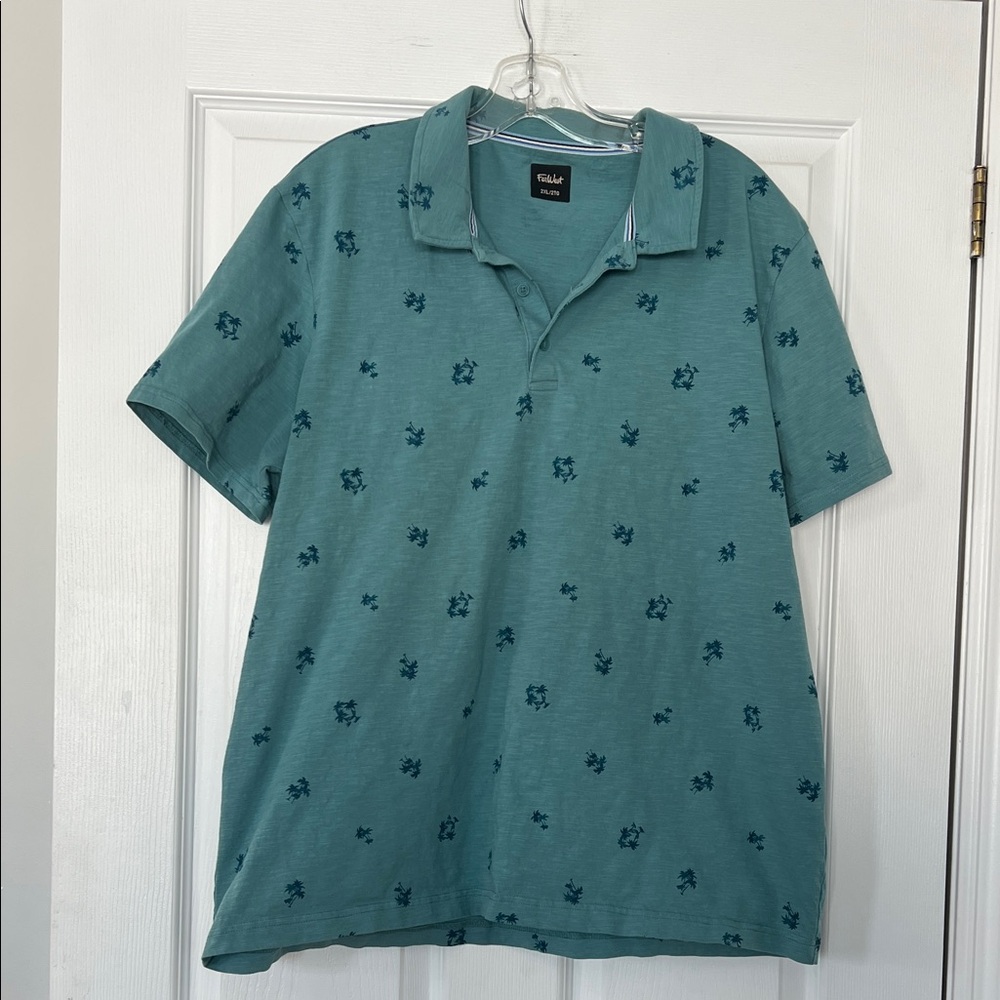 4/$20 Stylish Teal Polo Shirt by Far West